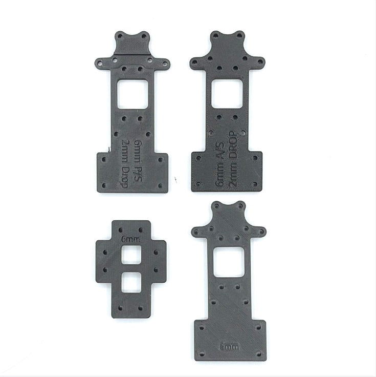 61095 AE BREAKOUT RISER KIT 2MM PRO & ANTI SQUAT, 6MM THICK PLATES (SET OF 4)